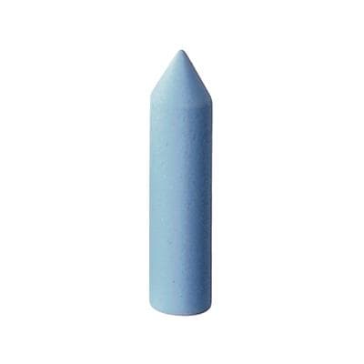 Meisinger Universal Flexible Polisher, Cylinder Pointed End, Light Blue, High Shine, 6.0 mm Diameter, Unmounted, 10/Pkg, 9687P - Universal Flexible Polishers for Precious Metals and Acrylic – Unmounted, 10/Pkg - Cylinder Pointed End, Light Blue, High Shine Polishing, 9687P, 6.0 mm Diameter - Image 1