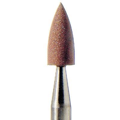 Meisinger Universal Flexible Polisher, Pointed, Brown, Pre-Polishing, 3.0 mm Diameter, HP, 5/Pkg, ISO 9981V - Universal Flexible Polishers for Gold, Amalgam, Acrylic and Cement – HP, 5/Pkg - Pointed, Brown, Pre-polishing, 9981V, 3.0 Diameter, 5/Pkg - Image 1