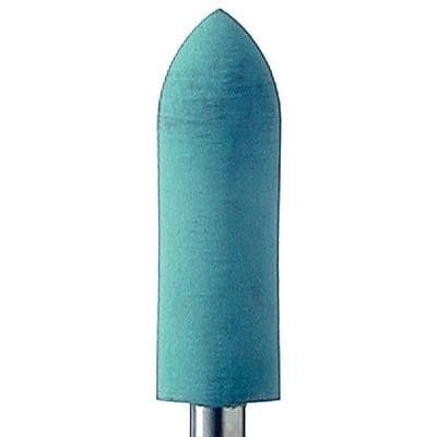 Meisinger Universal Flexible Polisher, Cylinder Pointed End, Green, 4.5 mm Diameter, HP, 5/Pkg, ISO 9983P - Universal Flexible Polishers for Gold, Amalgam, Acrylic and Cement – HP, 5/Pkg - Cylinder Pointed End, Green, Polishing, 9983P, 4.5 mm Diameter - Image 1