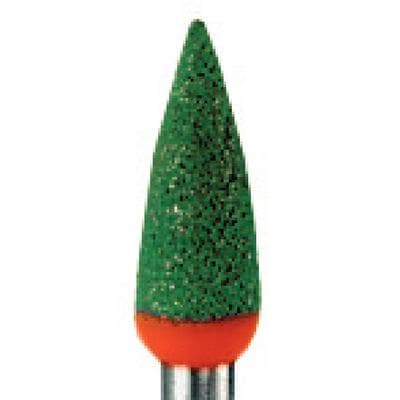 Meisinger Ceramic Polisher, Flame, Coarse, Green/Orange, RA, 4.0 mm, 2/Pkg, 9743G-040-RA-GR/O thumbnail 11