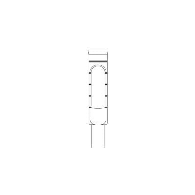 Meisinger 229-025 RAL Trephine Bur, 2.5mm Internal Diameter, 3.5mm External Diameter, 10mm Working Length, Stainless Steel, Right Angle Long Shank thumbnail 3