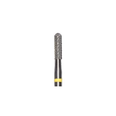 Meisinger Tungsten Carbide Lab Bur, HM 129EX-023-HP, X-Cut Extra Fine, Round End Cylinder, 2.3 mm Diameter, 8.0 mm Head Length, Yellow Ring, HP Handpiece thumbnail 4