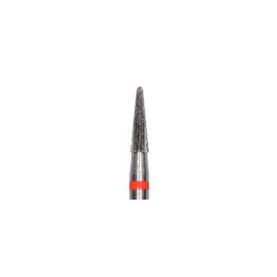 Meisinger Tungsten Carbide Cutter, FQ Cross Cut Fine, Red Ring, Conical Round End, HM 138FQ-023, HP, 2.3 mm Diameter, 8.0 mm Head Length, 2/Pkg - Tungsten Carbide Cutters – FQ – Cross Cut Fine, Red Ring - Conical, Round End – HM 138FQ-023, HP, 2.3 mm Diameter, 8.0 mm Head Length - Image 1