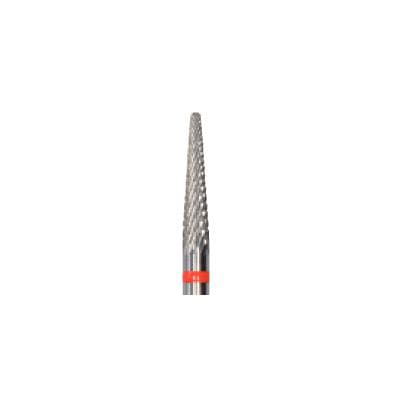 Meisinger Tungsten Carbide Lab Bur, HM 23FX-023, HP, Fine X-Cut, Round End Taper, 2.3 mm Diameter, 11.5 mm Head Length, Red Ring thumbnail 4