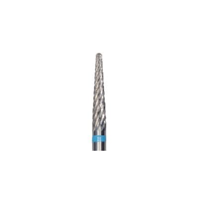 Meisinger Tungsten Carbide Cutter, X-Cut Medium, Tapered Fissure, Round End, HP, 2.3 mm Diameter, 11.5 mm Head Length, Blue Ring, HM 23GX-023 thumbnail 6