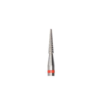 Meisinger Tungsten Carbide Cutter, HP, Round End, X-Cut Fine, Red Ring, Conical, HM 488FX-016, 1.6 mm Diameter, 8.0 mm Head Length, 1 Each thumbnail 6