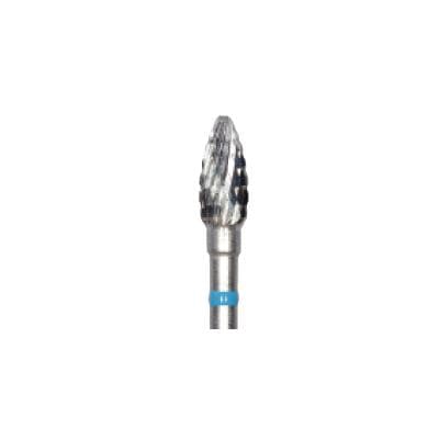 Meisinger HM251GX-040-HP Laboratory Carbide Bur, Tapered Round End, Cross Cut, 4.0 mm, Medium, Blue Ring, HP Shank, 1/Pk thumbnail 8