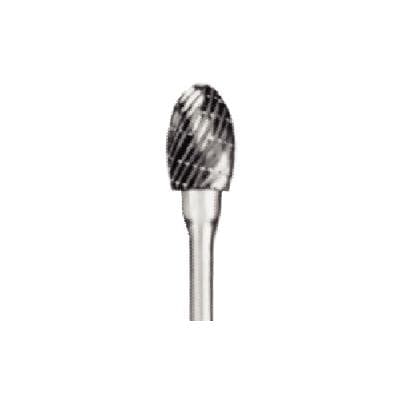 Abbott-Robinson® Tungsten Carbide Bur, Egg Shape, Dual Cut, 1/4" Head Diameter, 1/8" Shank, Lathe, 1/Pkg thumbnail 3