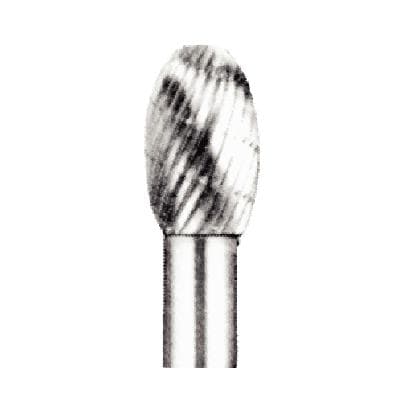 Buffalo Dental Abbott-Robinson D1/2 Tungsten Carbide Lathe Bur, Egg Shape, Dual Cut, Regular, 1/2" Head, 1/4" Shank, Single Bur thumbnail 4