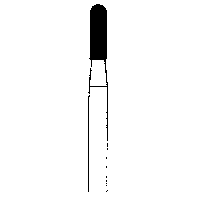 Meisinger Sintered Diamond Bur, Round End Cylinder, Medium Grit, 2.1 mm Diameter, 7 mm Head Length, High Speed, 838S-021-HP thumbnail 2