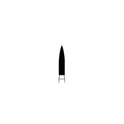 Piranha® Single Patient Use Diamond Bur, Flame Shape, Fine Grit, Friction Grip, #862-016F, 1.6 mm Diameter, 25/Pkg thumbnail 8