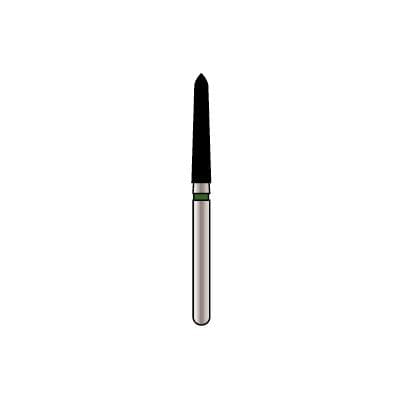 Alpen® x1 Single Use Diamond Burs – FG, Super Coarse, Black, 25/Pkg - Curettage/Tapered Pointed End, # 879K, 1.8 mm Diameter, 10.0 mm Length thumbnail 8
