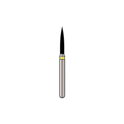 Alpen® x1 Single Use Diamond Burs – FG, Extra Fine, Yellow, 25/Pkg - Flame, # 862, 1.2 mm Diameter, 8.0 mm Length thumbnail 6