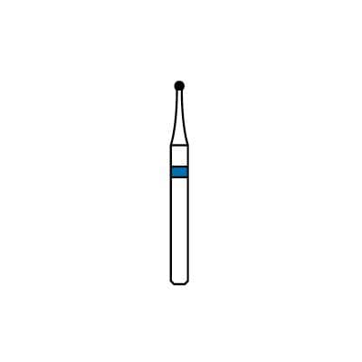 Patterson® Diamond Instrument FG, Round, Medium Grit, Blue Ring, 0.9 mm Head Diameter, Bur #801/009 - Patterson® Diamond Instruments – FG, Round - Medium, Blue, 0.9 mm Diameter - Image 1