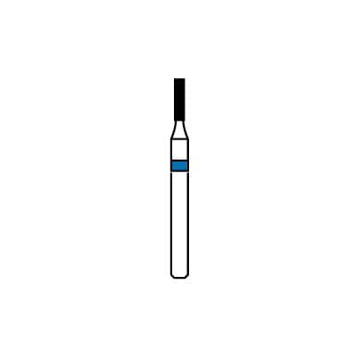 Patterson® Diamond Instrument, FG, Cylinder Flat End, Medium Grit, Blue Ring, 1.0 mm Diameter, #835-010 - Patterson® Diamond Instruments – FG, Cylinder - Medium, Blue, Cylinder Flat End, # 835-010, 1.0 mm Diameter - Image 1