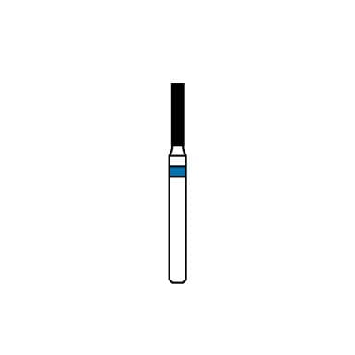 Patterson® Diamond Instrument FG, Cylinder Flat End, Medium Grit, Blue Ring, 1.2 mm Diameter, #836-012 - Patterson® Diamond Instruments – FG, Cylinder - Medium, Blue, Cylinder Flat End, # 836-012, 1.2 mm Diameter - Image 1