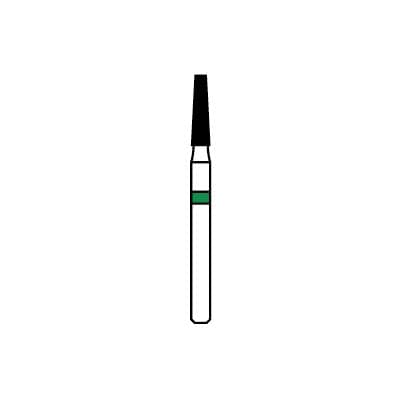 Patterson® Diamond Instrument, FG, Coarse, Cone Flat End, Green Ring, #846-016, 1.600 mm Diameter - Patterson® Diamond Instruments – FG, Coarse, Cone - Green, Cone Flat End, # 846-016, 1.600 mm Diameter - Image 1