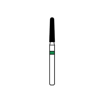 Patterson® Diamond Instrument, FG, Coarse, Cone Round End, #850-018, 1.8 mm Diameter, Green Ring, 1/Pkg - Patterson® Diamond Instruments – FG, Coarse, Cone - Green, Cone Round End, # 850-018, 1.8 mm Diameter - Image 1