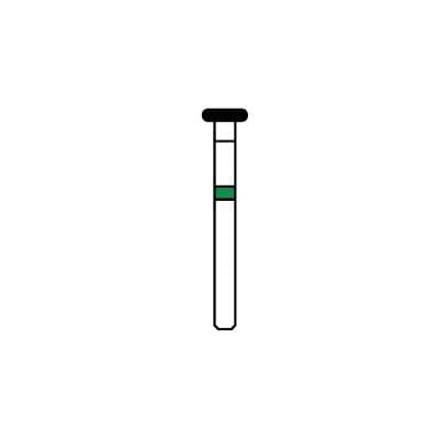 Patterson® Diamond Instrument FG, Wheel Shape, Coarse Grit, Green Ring, #909-035, 3.5 mm Diameter, Friction Grip, 1/Pkg - Patterson® Diamond Instruments – FG, Wheel - Coarse, Green, # 909-035, 3.5 mm Diameter - Image 1