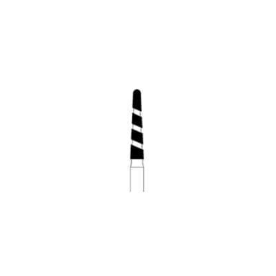 Meisinger Black Cobra Diamond Bur, Friction Grip, Super Coarse, Round End Taper, 1.6 mm, 5/Pk, B850-016-FG thumbnail 10