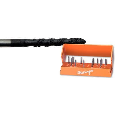 Meisinger Black Cobra Diamond Bur Kit #2720, Super-Coarse, 12 Burs with Bur Block thumbnail 5