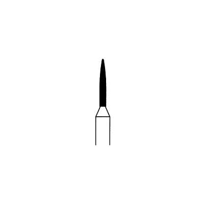 Meisinger 862-010-HP Medium Grit Flame Diamond Bur, 1.0 mm Head Diameter, HP Shank, 5/Pack thumbnail 4