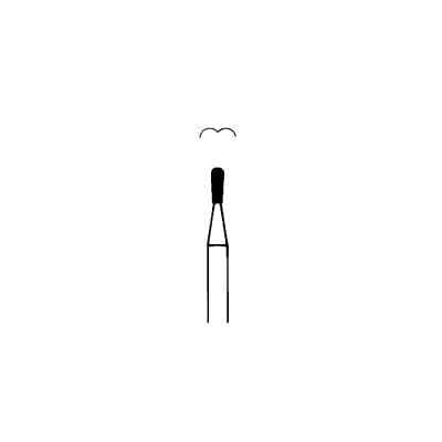 Meisinger FG Diamond Bur, Pear Shape, Medium Grit, Blue Ring, 1.0 mm Head Diameter, 2.7 mm Head Length, Friction Grip, 5/Pkg, 808-010-FG thumbnail 8