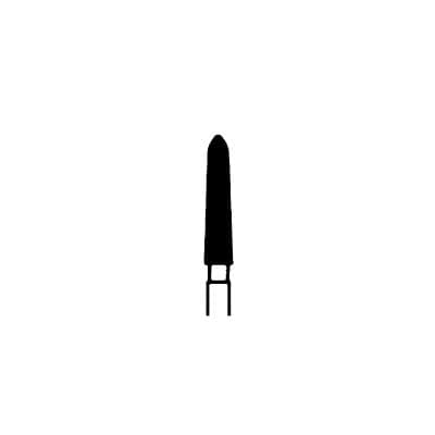 Meisinger 879-021-FG Diamond Bur, FG, Medium Grit, Blue Ring, Tapered Torpedo/Cylinder with Bevel End, 2.1 mm Head Diameter, 10 mm Head Length, 5/Pkg thumbnail 7