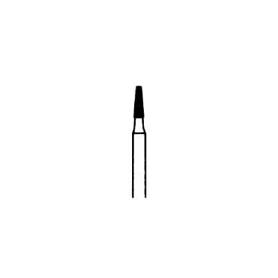 Meisinger 845-014-FG Diamond Bur, Medium Grit, Flat End Taper, Friction Grip, 1.4 mm Head Diameter, 4.0 mm Head Length, Blue Ring, 5/Pkg thumbnail 6