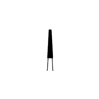 Meisinger 848-018-FG Diamond Bur, FG, Medium Grit, Blue Ring, Flat End Tapered, 1.8 mm Head Diameter, 10.0 mm Head Length, 5/Pkg thumbnail 6