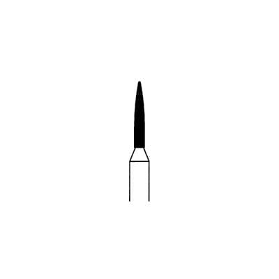 Meisinger 862-012-HP Diamond Bur, Flame Shape, Medium Grit, 1.2 mm Diameter, HP Shank, 5/Pack thumbnail 6