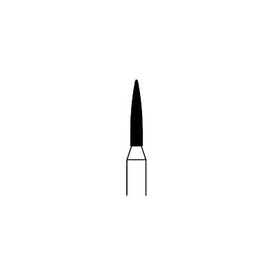 Meisinger 862-014-HP Diamond Bur, Flame Shape, Medium Grit, 1.4 mm Diameter, 8 mm Head Length, HP Shank, 5/Pack thumbnail 6