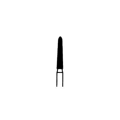Meisinger 879H-016-FG Diamond Bur, FG, Super Coarse (Black), Tapered Torpedo/Cylinder, 1.6 mm Head Diameter, 10 mm Head Length, 5/Pkg thumbnail 7