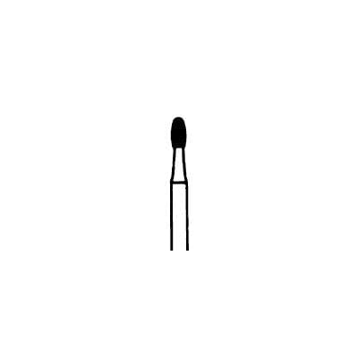 Meisinger 833F-014-FG Fine Diamond Bur, Egg/Football Shape, Friction Grip, 1.4 mm Head, 2.8 mm Working Length, Red Ring, 5/Pack thumbnail 8