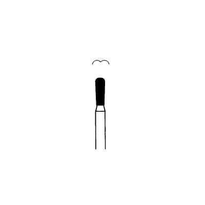 Meisinger 808LH-016-FG Diamond Bur, Super Coarse, Long Pear, Friction Grip, 1.6 mm Head Diameter, 5.0 mm Head Length, Black Ring, 5/Pkg thumbnail 5