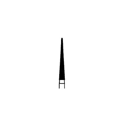 Meisinger 859L-014-FG Diamond Bur, FG, Long Shank, Medium Grit, Blue Ring, Needle Shape, 1.4 mm Head Diameter, 12 mm Head Length, 5/Pack thumbnail 5