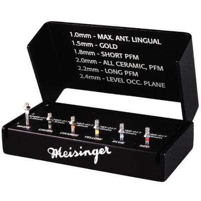 Meisinger Occlusal Reduction Kit, 6-Piece Diamond Bur Set, FG, 1.0-2.4 mm Depth Stops, 2565 thumbnail 10