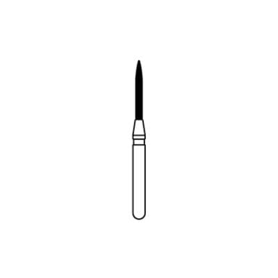 Midwest Multi-Use Diamond Bur #862-010F, Fine Grit, Flame Shape, Friction Grip, 1.0mm Diameter, 8.0mm Length, 5/Pk thumbnail 6