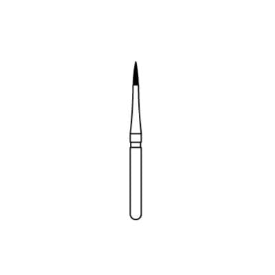 Midwest Multi-Use Diamond Bur, Fine Grit, Flame Shape, FG, #889-009F, 0.9 mm Diameter, 3.5 mm Length, 5/Pk thumbnail 6