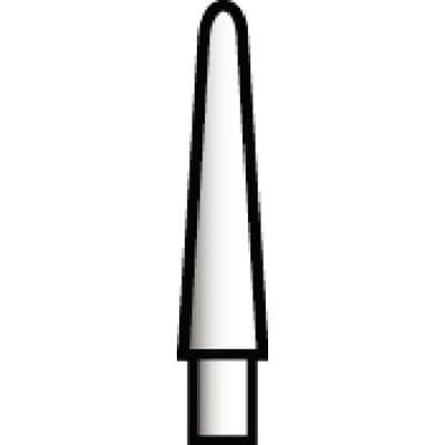 Midwest® Multi-Use Diamond Bur FG #856L-014, Super Coarse, Taper Long Round End, 1.4 mm Diameter, 9.0 mm Length, Friction Grip, 5/Pkg thumbnail 7