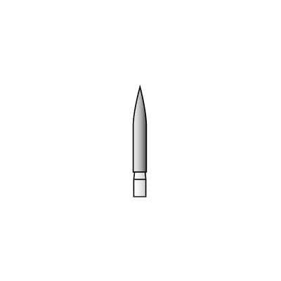 SS White Revelation Diamond Bur, Friction Grip, Coarse Grit, Flame Shape, #863-016C, 1.6 mm Diameter, 5/Pkg thumbnail 7