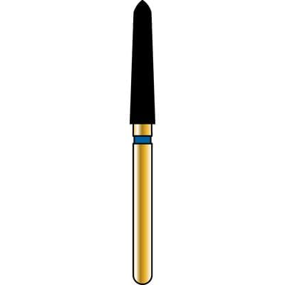 Alpen Multilayer Diamond Bur FG 879K-023, Coarse Grit, Curettage/Pointed Taper, 2.3 mm Diameter, 10.0 mm Length, 5/Pk thumbnail 4