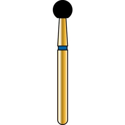 Alpen Multi-Use Diamond Bur, Friction Grip, Round, Super Coarse, #801-029, 2.9 mm Head, Black Ring, 5/Pkg thumbnail 6