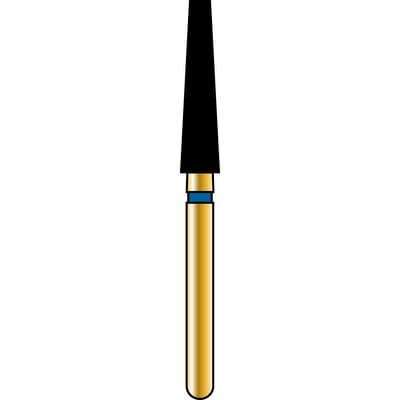 Coltene Whaledent Alpen Multilayer Diamond Bur FG 848-023, Coarse Grit, Flat End Taper, 2.3mm Diameter, 10.0mm Length, Blue Ring, 5/Pkg, R848C023FG thumbnail 5