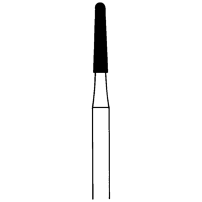 Meisinger 852-021-HP Multi-Use Diamond Bur, Round End Tapered (Chamfer), Medium Grit, 2.1 mm Diameter, 10 mm Working Length, HP Shank, 5/Pack thumbnail 7
