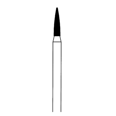 Meisinger 862-018-HP Diamond Bur, Medium Grit, Flame Shape, 1.8 mm Diameter, 5/Pack thumbnail 7