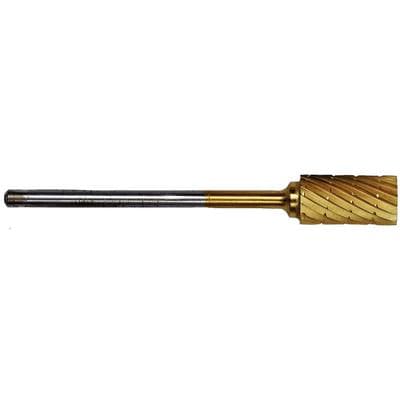 Patterson® Gold Titanium Nitride Lab Bur, HP Standard, Cylinder, #83E, 6.350 mm Diameter, 12.700 mm Length, 1/Pkg - Patterson® Gold Titanium Nitride Lab Burs – HP Standard, 1/Pkg - Cylinder, # 83E, 6.350 mm Diameter, 12.700 mm Length - Image 1