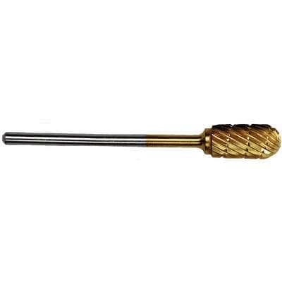 Patterson® Gold Titanium Nitride Lab Bur, HP Standard, Barrel, #88A, 6.350 mm Diameter, 12.700 mm Length, 1/Pkg - Patterson® Gold Titanium Nitride Lab Burs – HP Standard, 1/Pkg - Barrel, # 88A, 6.350 mm Diameter, 12.700 mm Length - Image 1