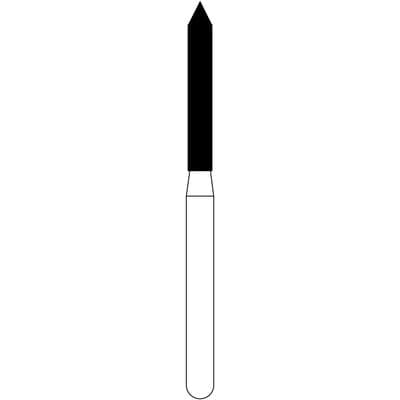 NTI FG Diamond Bur, Super Coarse, Beveled End Cylinder, 886-014, Friction Grip, 1.4 mm Diameter, 10.0 mm Length, 5/Pkg thumbnail 8