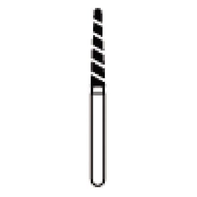 NTI Turbo Diamond Bur, Super Coarse, Round End Taper, FG, #SC850-T-016, 1.6 mm Diameter, 10.0 mm Length, Black Ring, 5/Pk thumbnail 10